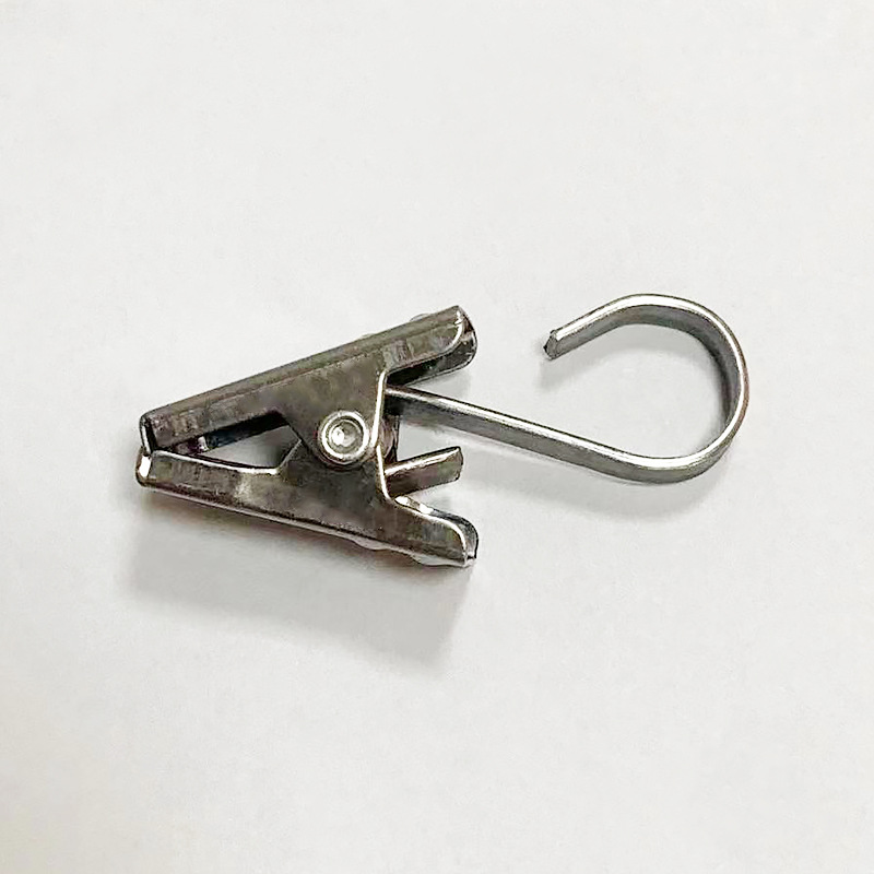 Factory Wholesale 430 Stainless Steel Curtain Clip Household Hanging Curtain Clip Shower Curtain Hook Bed Curtain Wall Hook