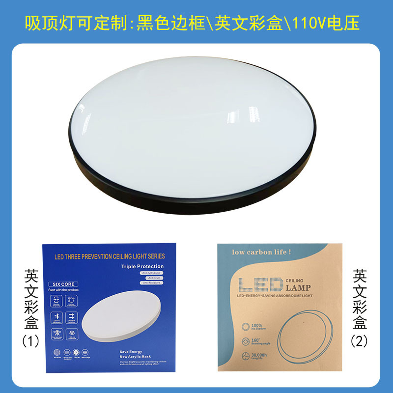 Cross-Border Supply of Led Ceiling Lights, Bedroom Lights, Commercial Simple Living Room Lights, Corridor Balcony Ultra-Thin Three-Proof Ceiling Lights