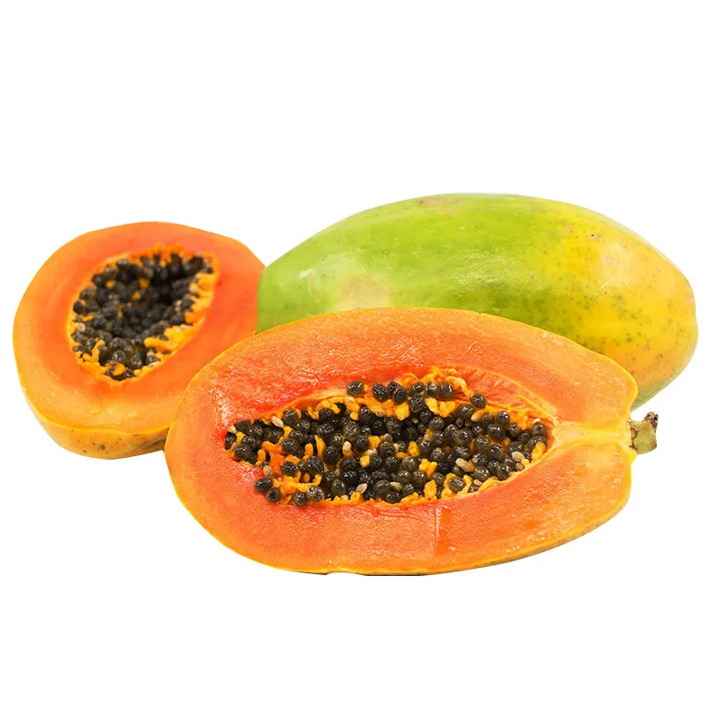 Guangxi Red Heart Papaya Fresh Fruit Whole Box Free Shipping Seasonal Green Skin Red Heart Papaya One Piece Drop Shipping