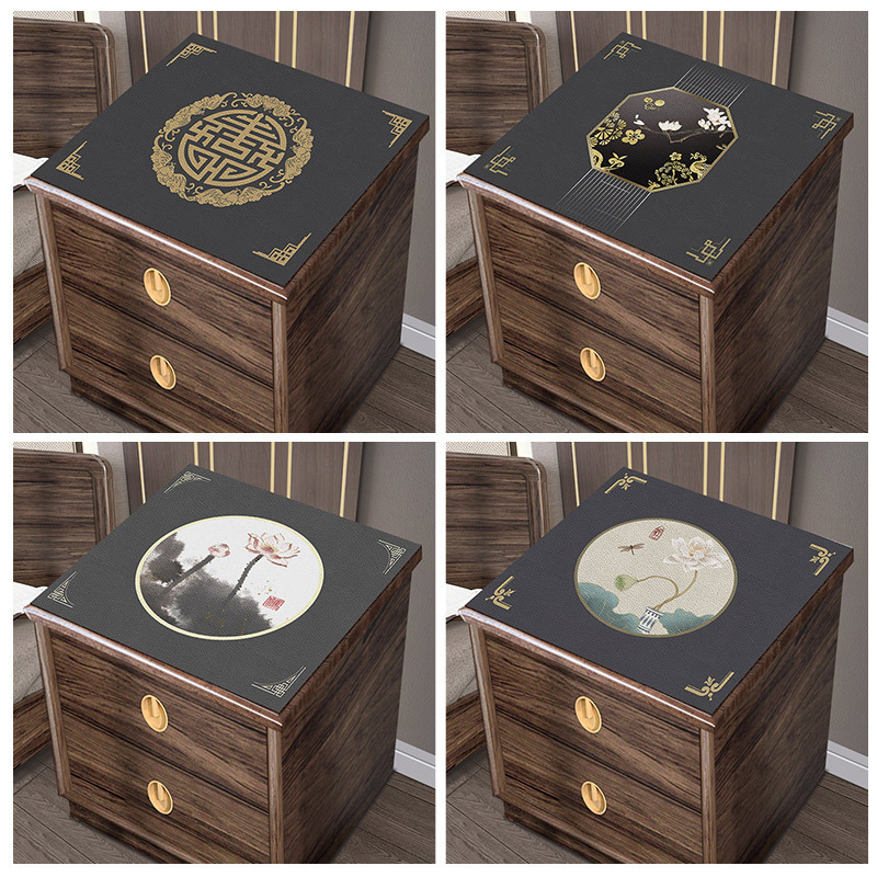 Chinese-Style Silicone Bedside Table Cover Cloth Simple Microwave Oven Dust Cover Bedside Dust Cover Towel Refrigerator Dust Cloth Cover Pad