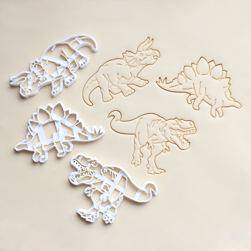 Новый пластиковый инструмент для запечатывания динозавра Тираннозавра, белый инструмент для тиснения, DIY форма для динозавра юрского периода