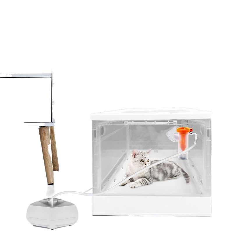 Pet Atomization Box Oxygen Box Oxygen Box Folding Breathable Cat Cage Dog and Cat Special Oxygen Atomization