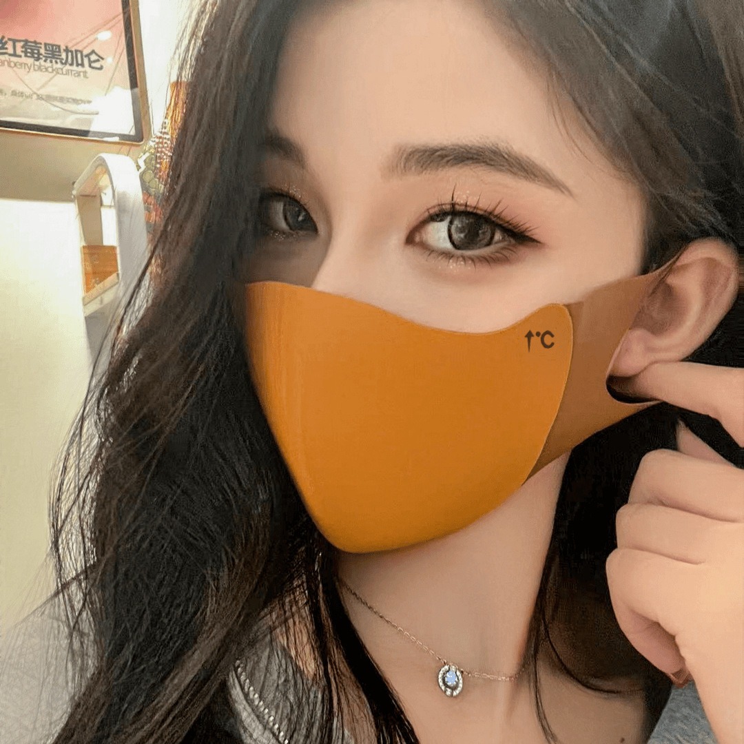 Winter Thickened Maillard Mask Warm Windproof Cold-proof No Traceless Face Small All-match Washable Eye Angle Mask