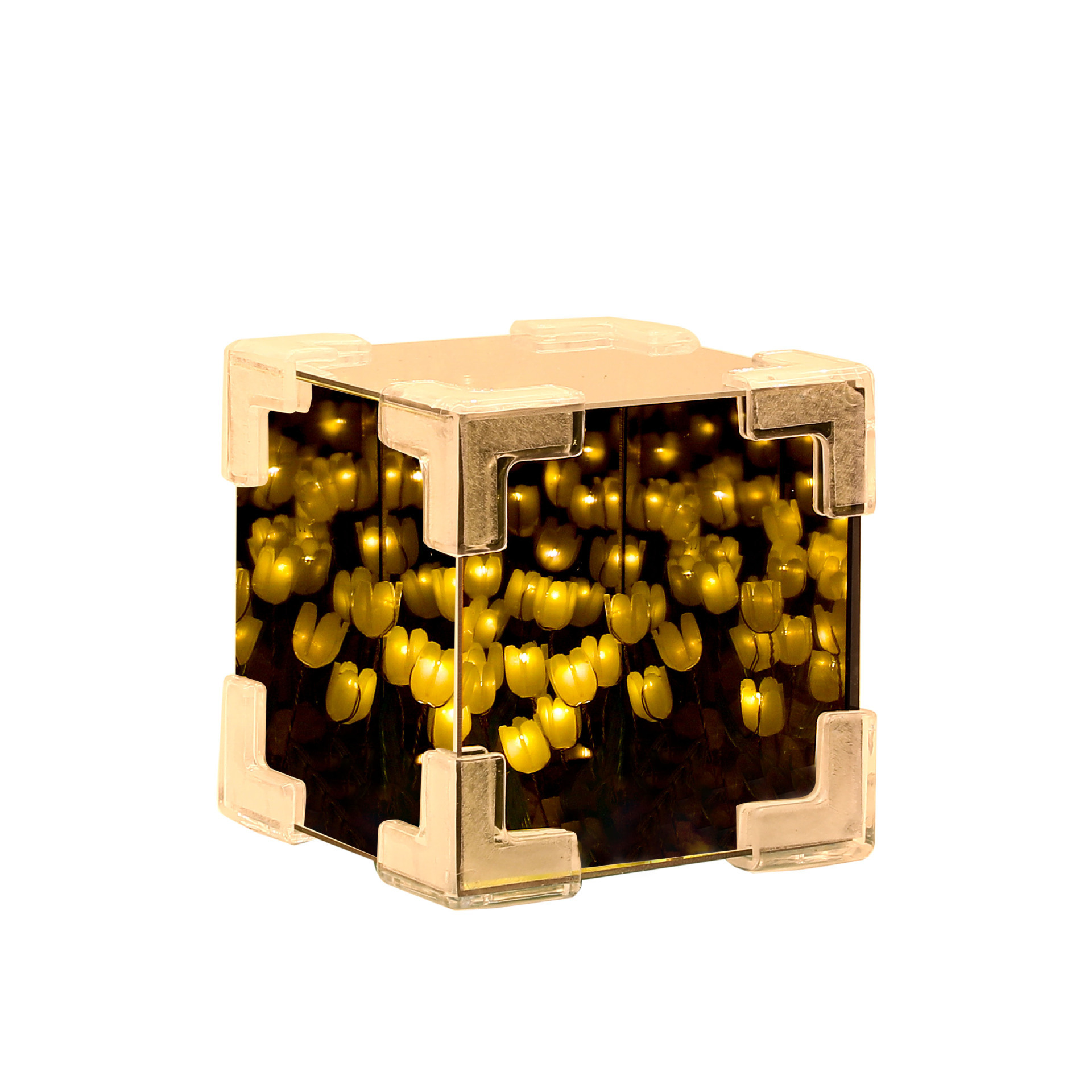 Acrylic semi-transparent lens square 10cm12cm translucent double-sided mirror cube Tulip night light accessories