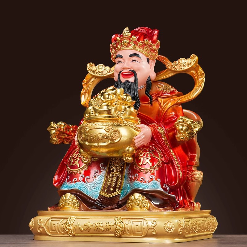 Home Treasurer Decoration for Wealth Treasurer Treasurer Treasurer Treasurer Store Opening Gift Red Clothes Fortune Treasurer Buddha