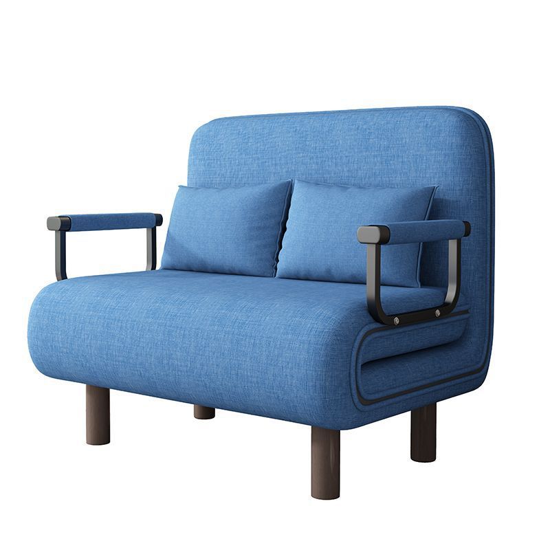 Iron Sofa Dual-Use Foldable Sofa Bed Small Apartment Living Room Multi-Function Balcony Study Single Double Extendable Bed