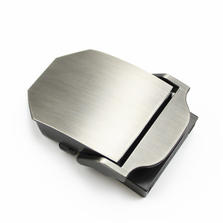 Factory Outdoor Automatic Buckle Fashion Leisure Ribbon Nylon Buckle Head Light Plate Pattern logo Belt Buckle