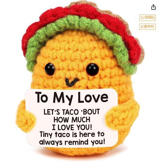 Cross-Border New Product Crochet Otter Positive Gifts Crochet Otter Positive Gift Wool Doll