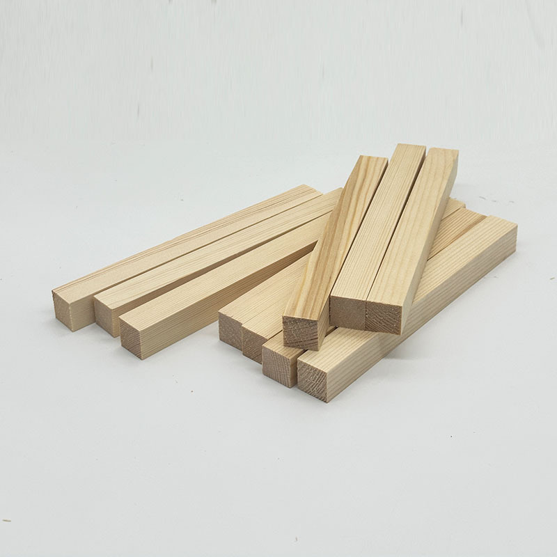 Creative and Simple Wooden Strips, Square Unpolished Wooden Sticks, Hardwood Dowels for Crafts, Exclusively for Cross-Border Supply of Raw Wood