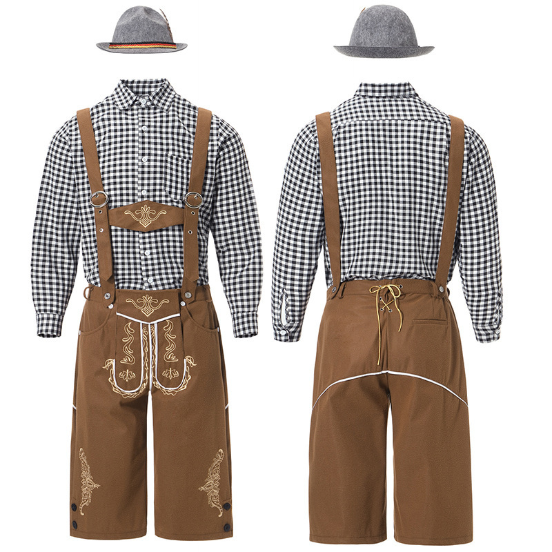 Cross-Border Export of German Oktoberfest Clothing Bavarian Traditional Adult Male Party Folk Celebration Event Suit