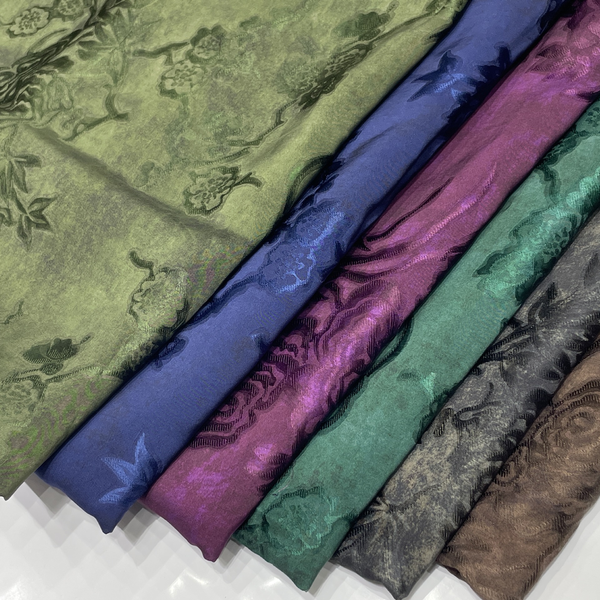 All Silk Jacquard Print Fabric Dress Cheongsam Suit Wholesale