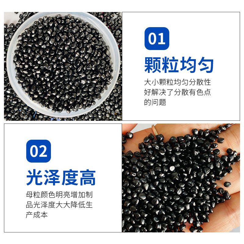 Colored Master Capsules Abs Pc Ps Pp Pe High-Brightness Black Mirror Effect High-Concentration Letter Colorful Masterbatch Capsules