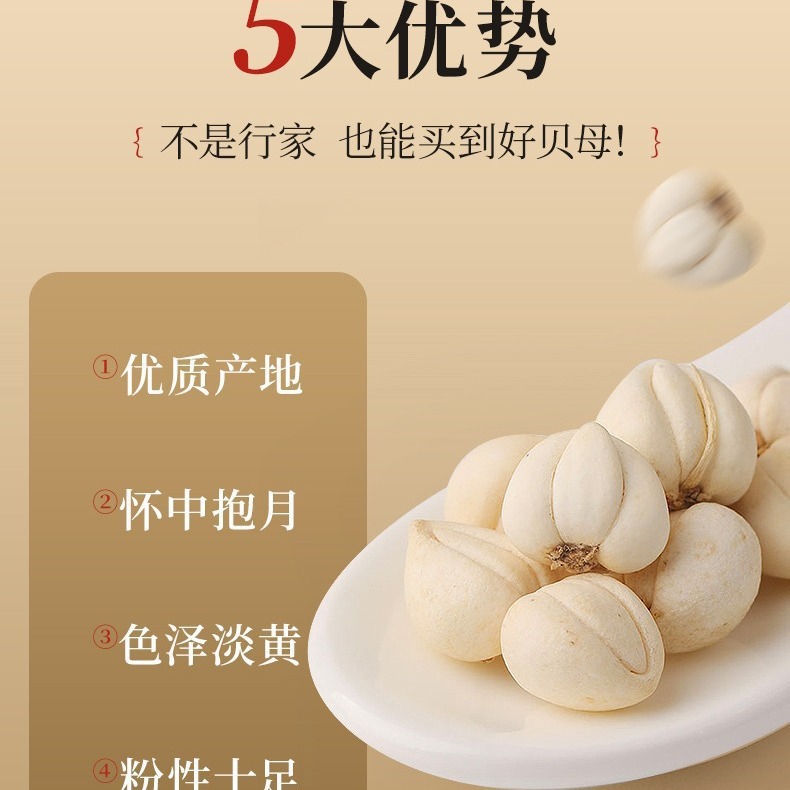 Beijing Tongrentang Fritillaria Chinese herbal medicine origin factory direct supply high quality Fritillaria recent new goods a generation