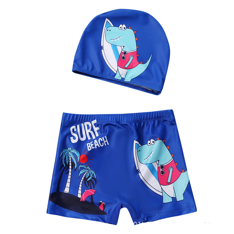 2023 swimwear children's swimming trunks comfortable cute boy swimwear Korean printed beach boxer swimming trunks wholesale