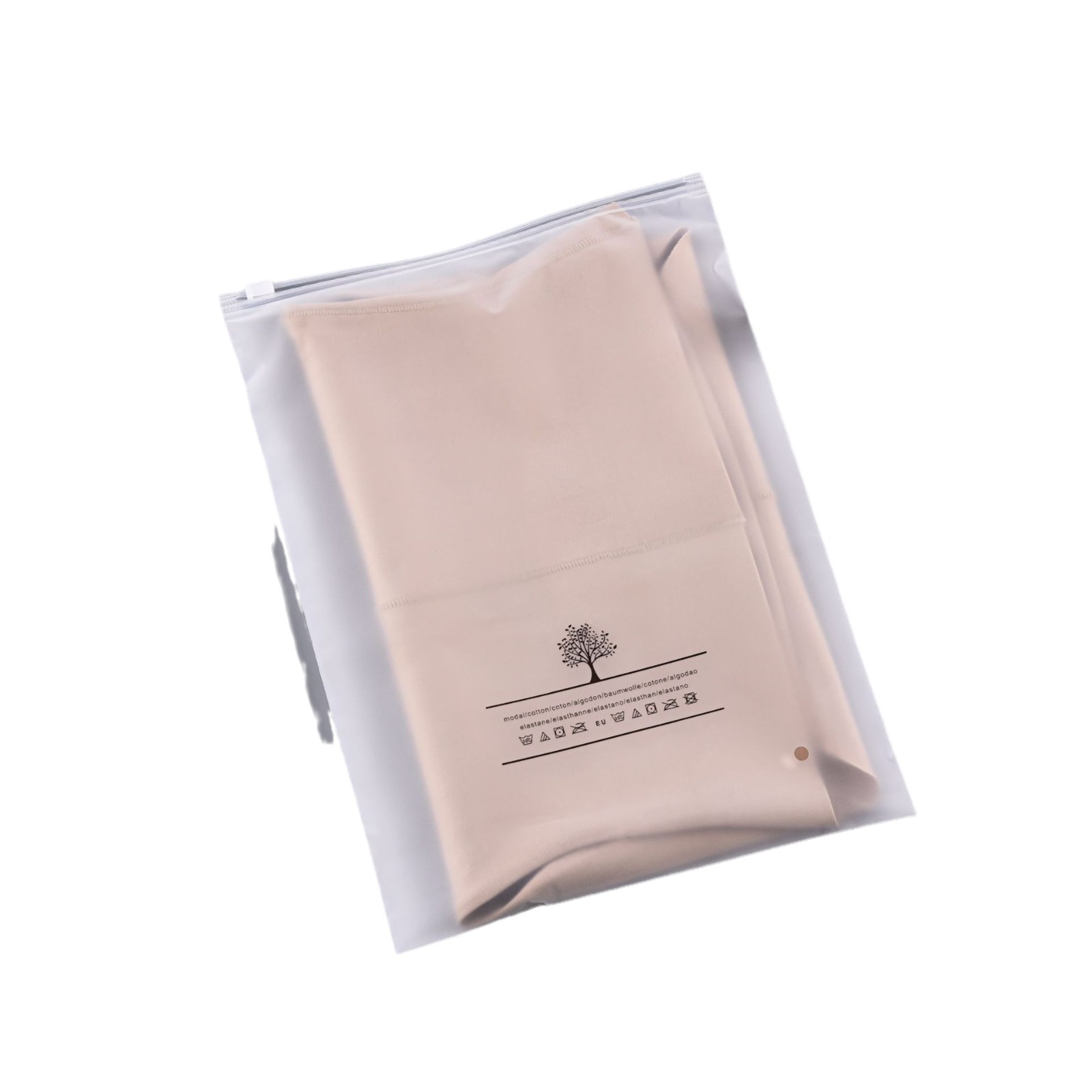 New silk stockings packaging bag leggings underwear socks PE frosted ziplock bag trend zipper file bag wholesale