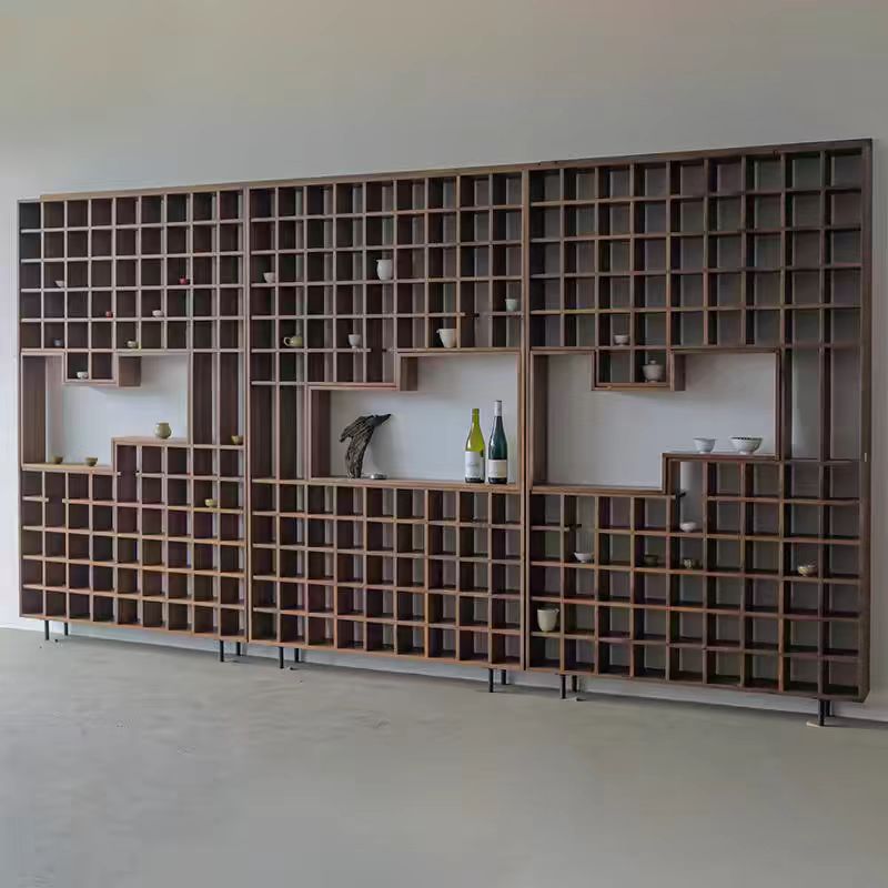 Новый китайский стиль, антикварный стеллаж из старого вяза, полный стенд для хранения чайных чашек