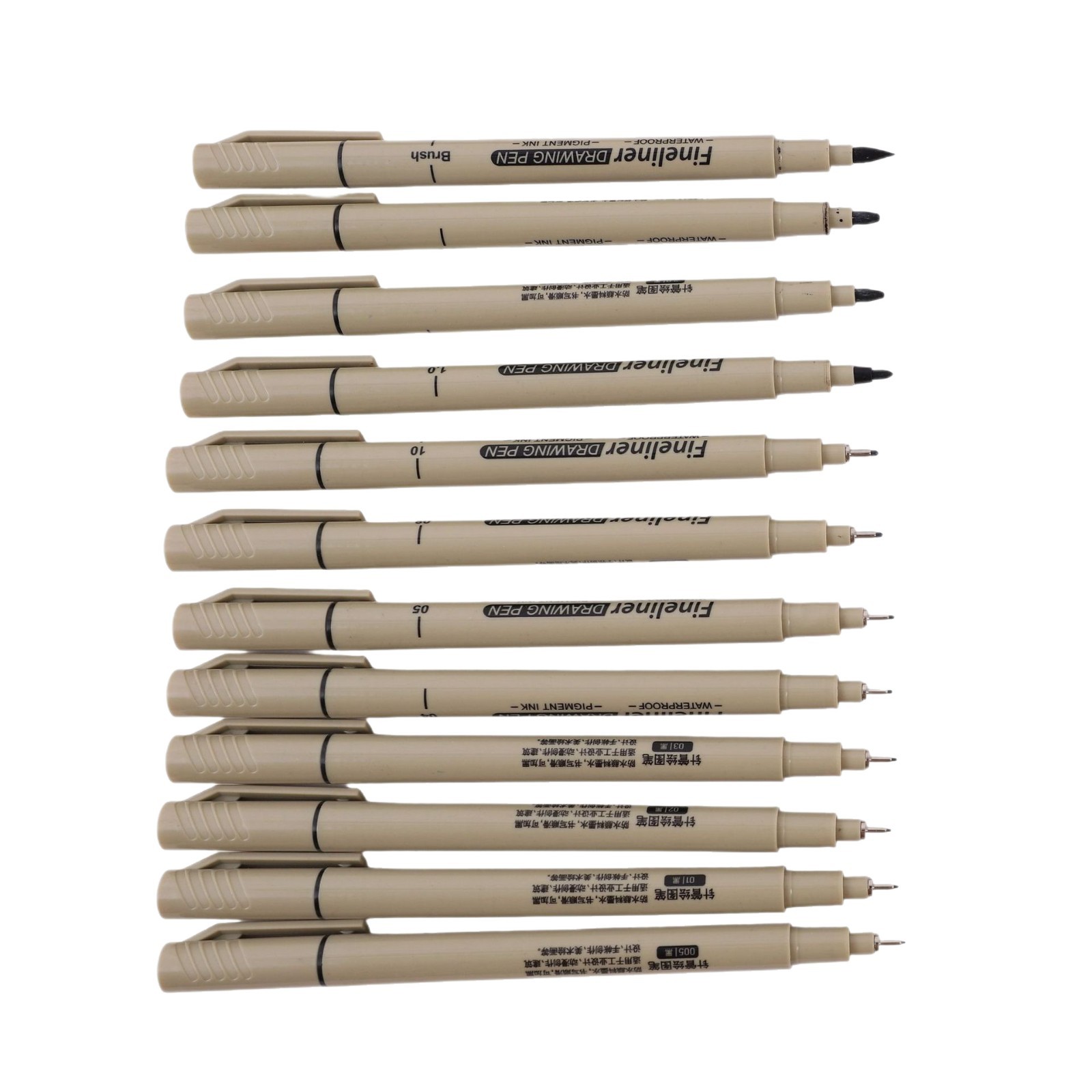 Multi-specification needle pen hand-drawn cartoon drawing pen stroke design pen art water-resistant quick-drying black Gouline pen