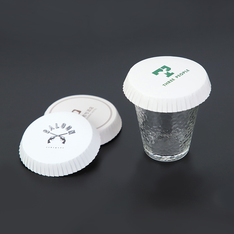 Disposable Paper Cup Lid Hotel Hotel Advertising Cup Lid Absorbent Paper Cup Lid Tea Mat Can Add Logo