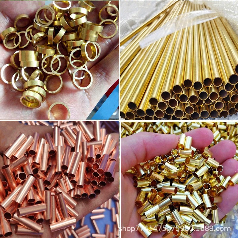 Латунная труба H62, медная труба, медная втулка, медное кольцо, полая капиллярная медная труба H59 H65, обработка медной трубы T2