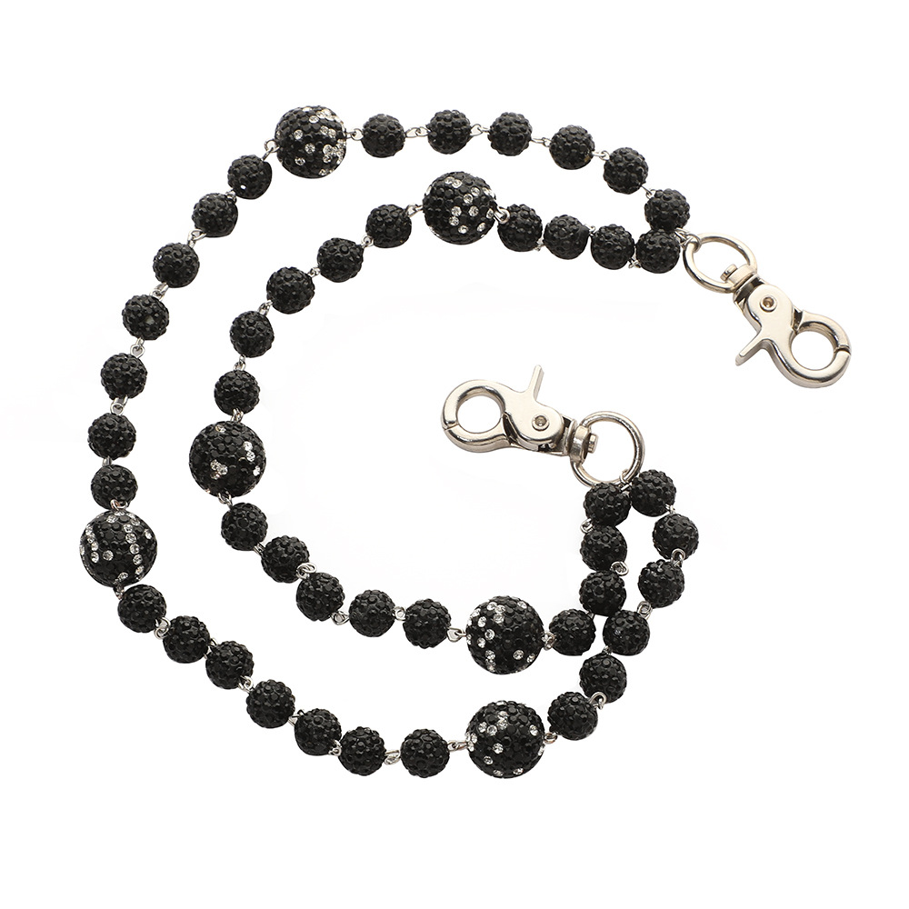 Foreign trade cross-border fashion hip hop pants chain high quality diamond star diamond ball body chain waist chain men's and women's friendship chain