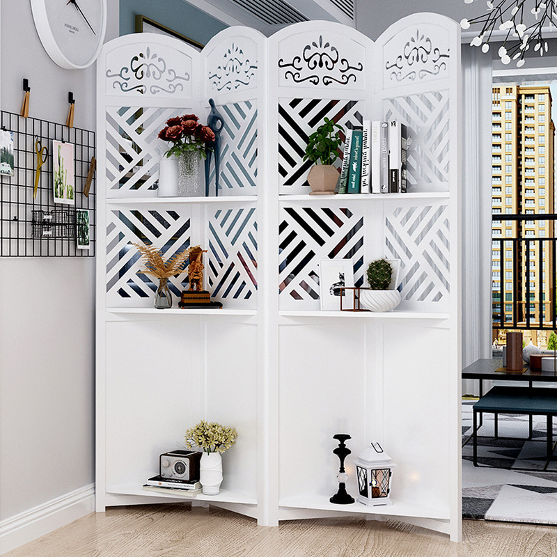 European-Style Screen Partition Wall for Living Room, Simple Modern Bedroom Folding Mobile Divider, Beauty Salon Decoration, Room Entrance