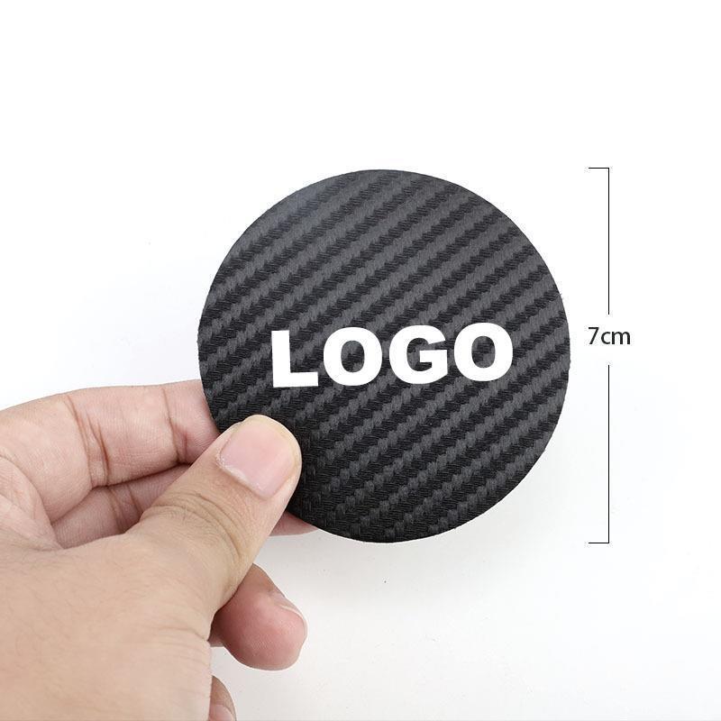 Suitable for car carbon fiber pattern water cup mat Mercedes-Benz BMW Audi universal car non-slip mat storage mat storage tank mat
