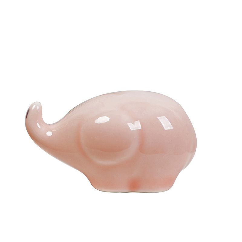 Amazon cross-border special Cute ceramic decoration animal tea pet small elephant desktop decoration landscape garden decoration accessories