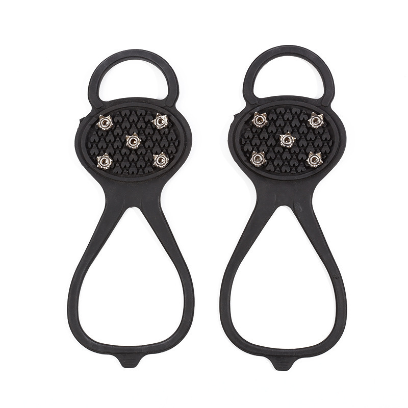 8-Tooth Ice Claw Anti-Slip Shoe Cover Outdoor Adult Men's and Women's Mountaineering Snow Nails Ice Grab Shoe Chain Road Anti-Fall Snow Claw