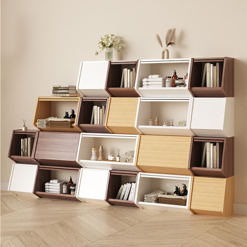 Free Combination Grids Cabinet Storage Cabinet Bedroom Living Room Bookcase Toy Snack Storage Box with Door Storage Cabinet Multi-Layer