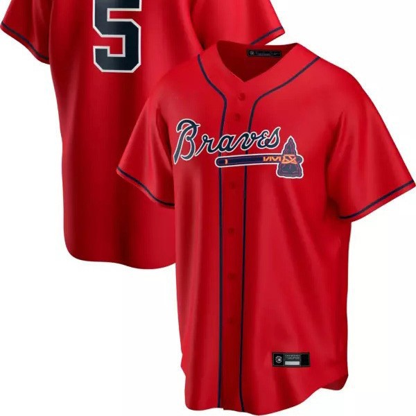 European and American Cross-Border Professional Baseball Uniforms, Softball Uniforms, American Baseball Shirts Customized, Atlanta Braves