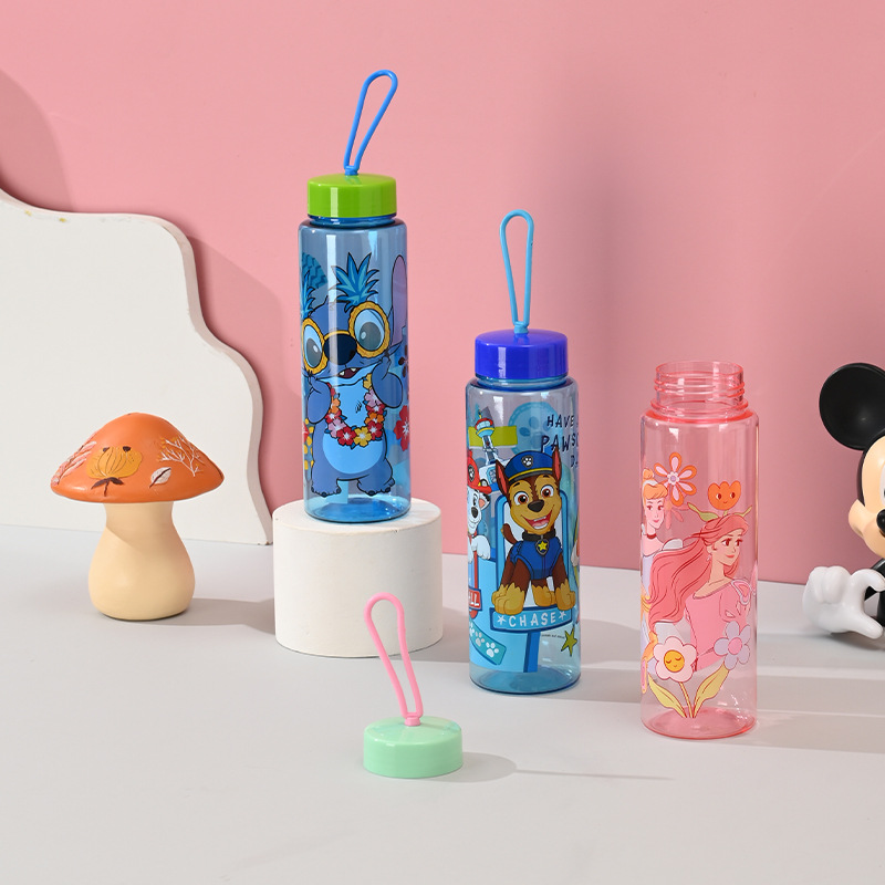 Cross-border large-capacity creative plastic cup pet juice milk tea cup sports water cup with rope milk beverage bottle