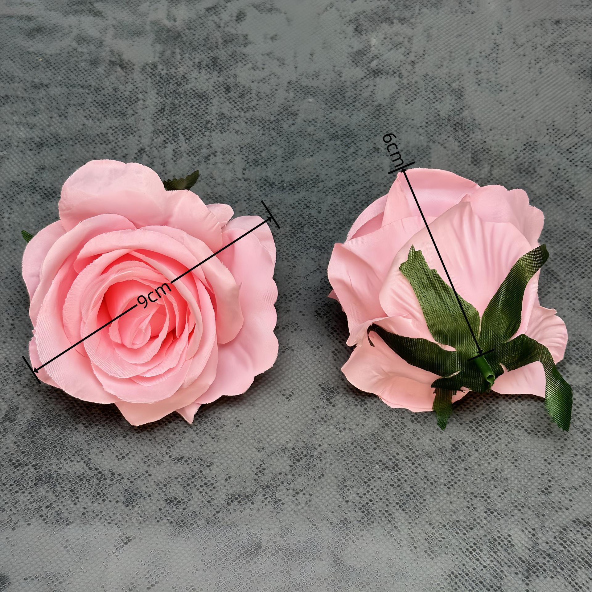 Simulation rose head wedding home background wall decoration simulation flower multi-color corsage cross-border fake flower in stock wholesale
