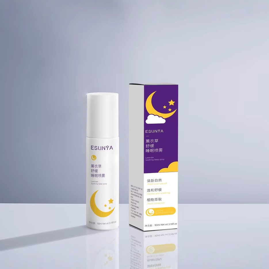 Спрей для сна Esunya с лавандой, стиль Douyin, для тела и разума, успокаивающий спрей для подушки, популярный стиль в интернете