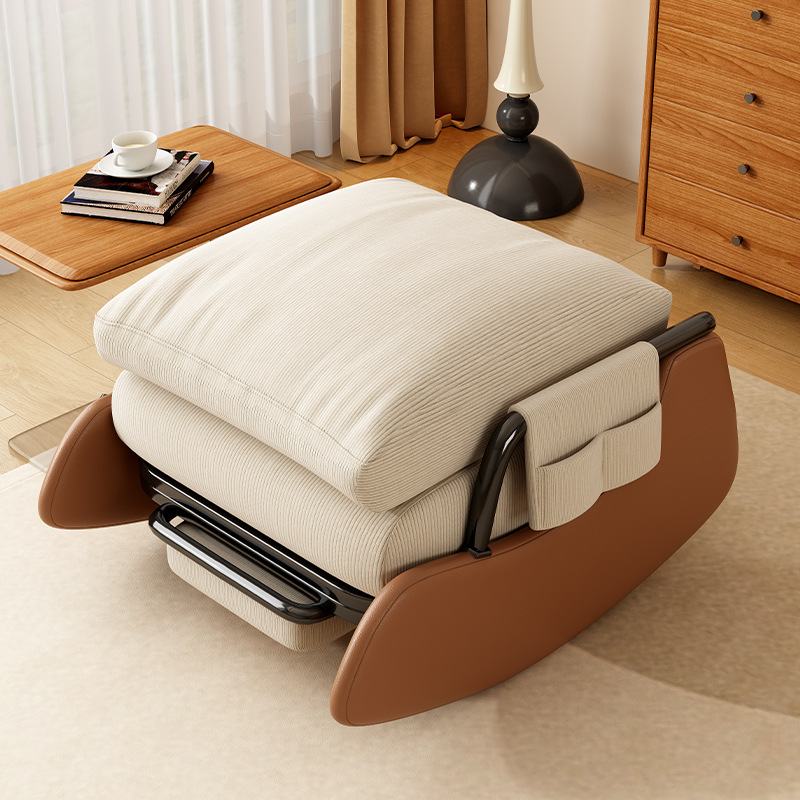 Rocking Chair Recliner Lazy Chair Balcony Leisure Chair Living Room Home Lazy Sofa Single Rocking Chair with Footrest