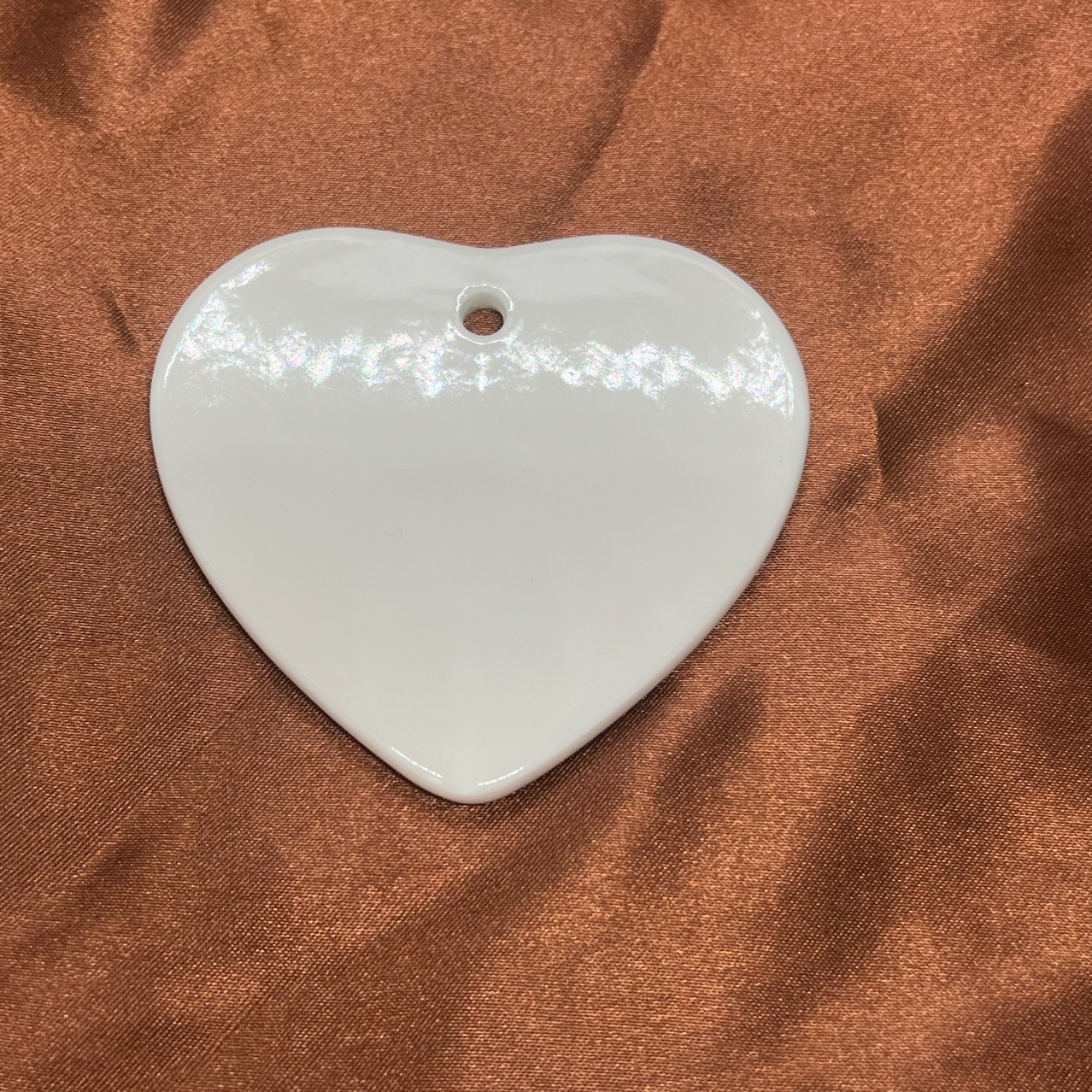 Amazon Cross-border Explosions Thermal Transfer Christmas Decorative Hanging Pieces Ceramic Bright Surface White Embryo 3-inch Round Pendant