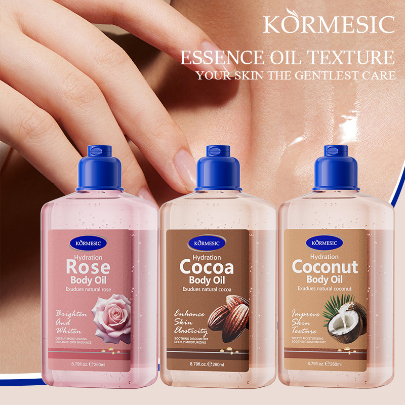 Kormesic Full English Coconut Body Oil Body Oil Massage Oil Care Cross-Border Foreign Trade Manufacturer Wholesale
