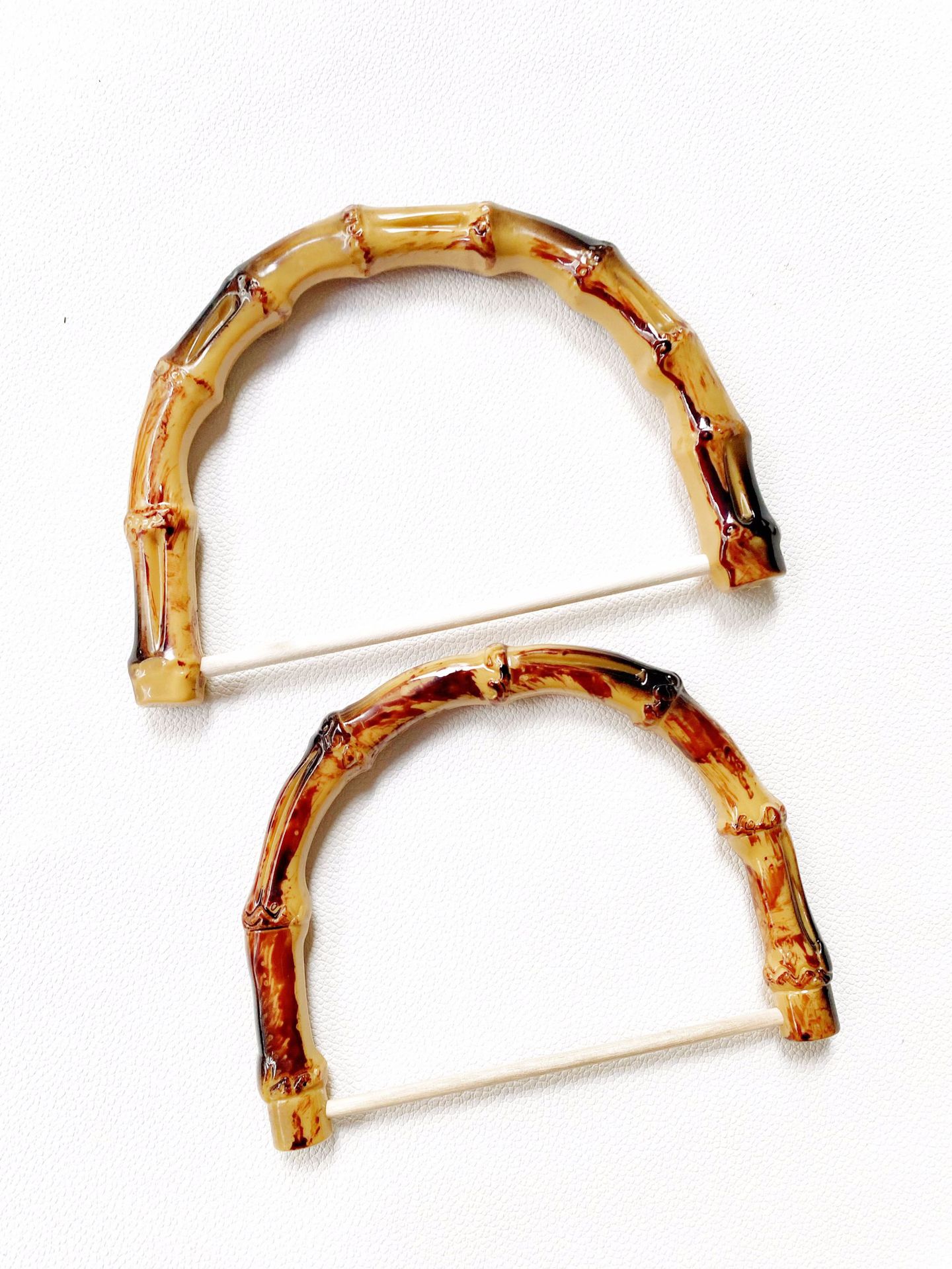Spot wholesale simulation plastic bamboo handle diy hand woven bag handle