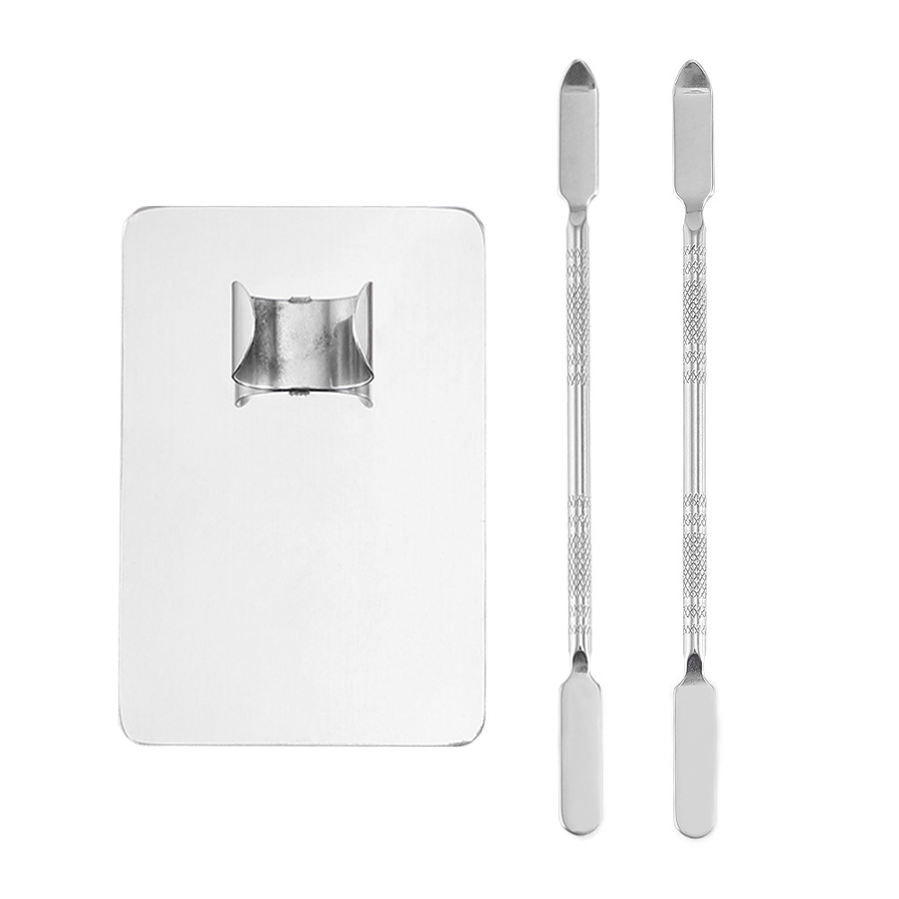 Stainless Steel Liquid Foundation Palette Blending Plate Makeup Mini Ring Foundation Plate Lipstick Makeup Beauty Makeup