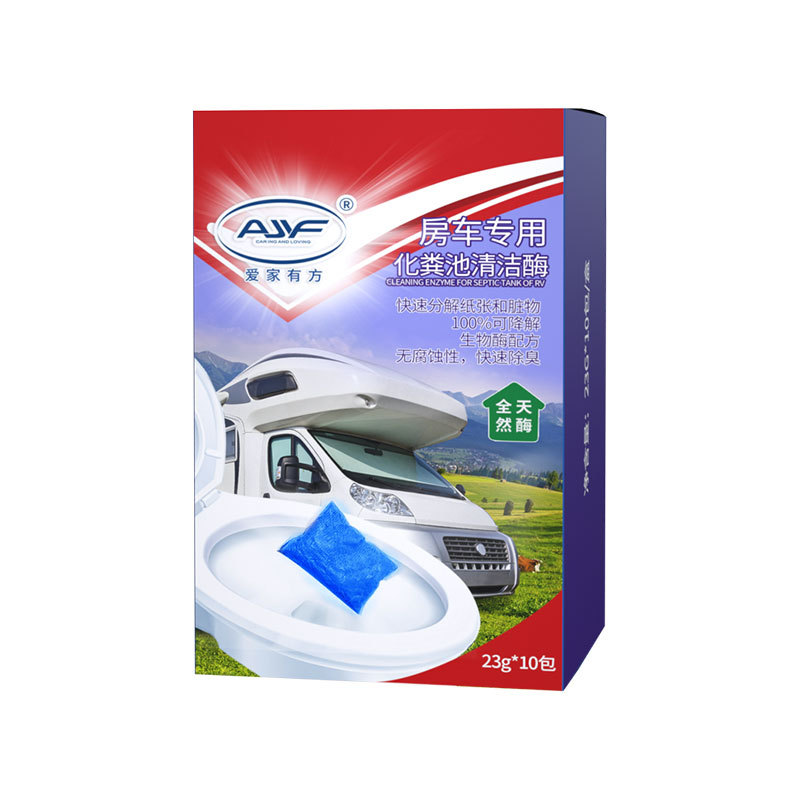 Enzyme cleaning RV black water tank fecal degradation agent drainage pipe deodorant toilet paper dissolving mobile septic tank cleaning