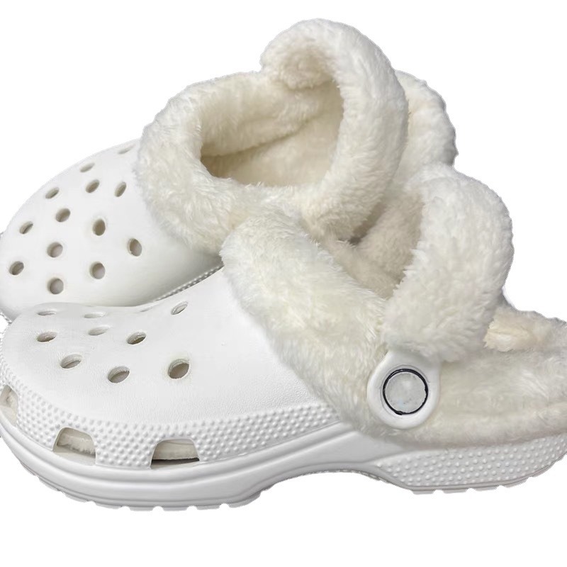 Croc Shoe Liner Cotton Cover Winter Warm Shoe Cover Removable and Washable Soft Plush Cover Wholesale Fleece-lined Thickeneding Removable