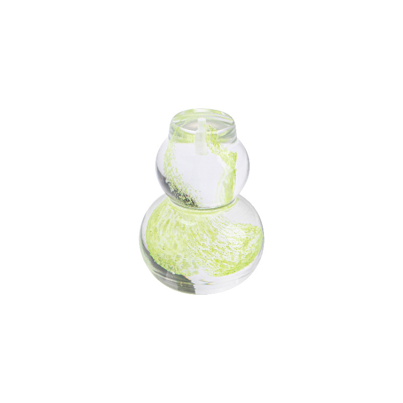 Trendy High-Value Crystal Glass Fluorescent Gourd Lid Set Creative Lid Bowl Tea Pet Tea Table Lid Incense Holder