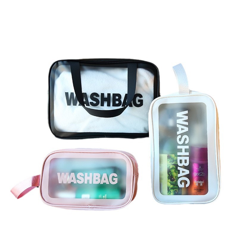 PVC Toiletry Bag Portable Cosmetic Bag Waterproof Large Capacity Transparent Travel Storage Portable Storage Bag