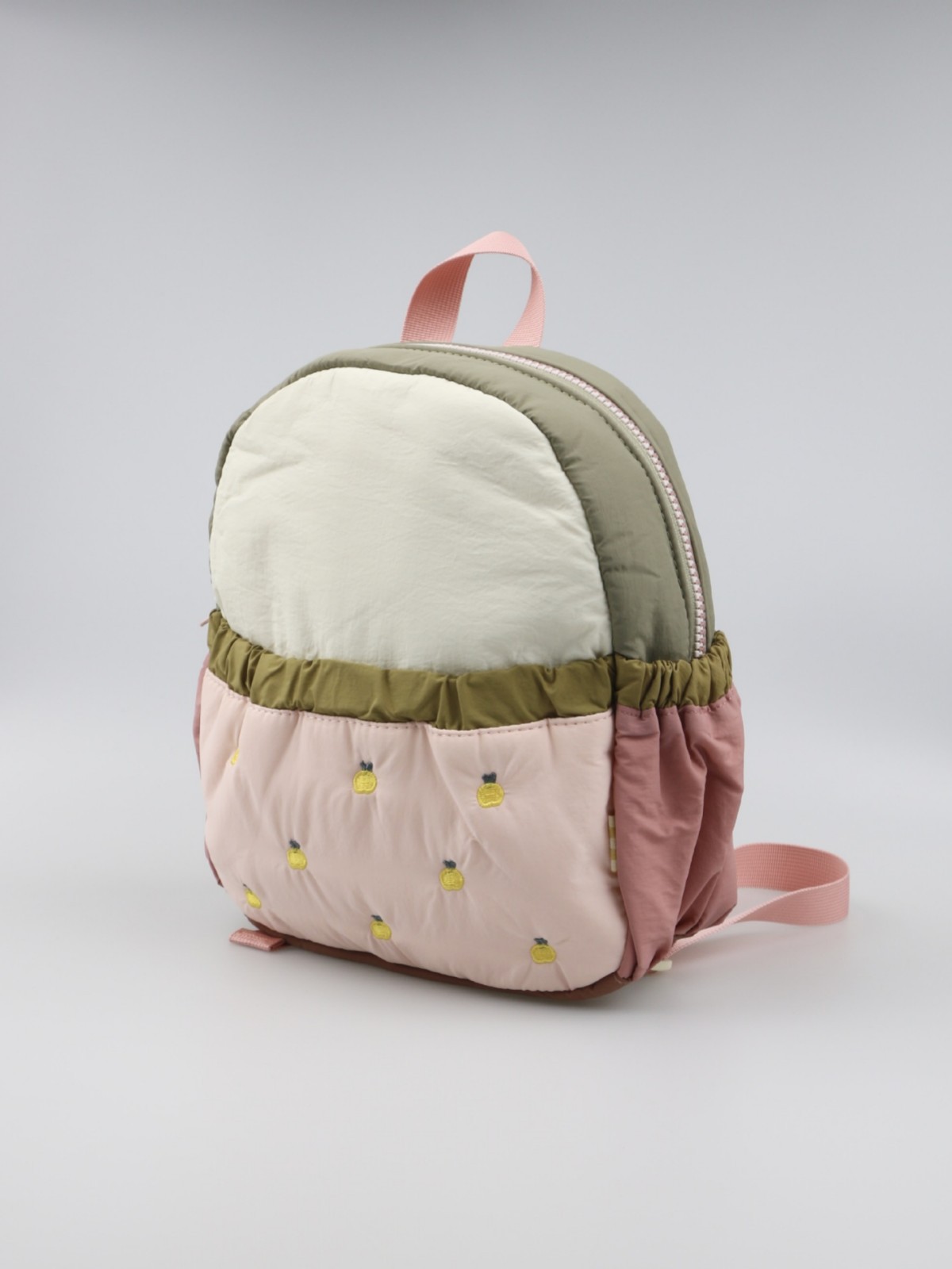 Children's Backpack Color Matching Cute Apple Embroidery Kindergarten School Bag Lightweight Travel Backpack
