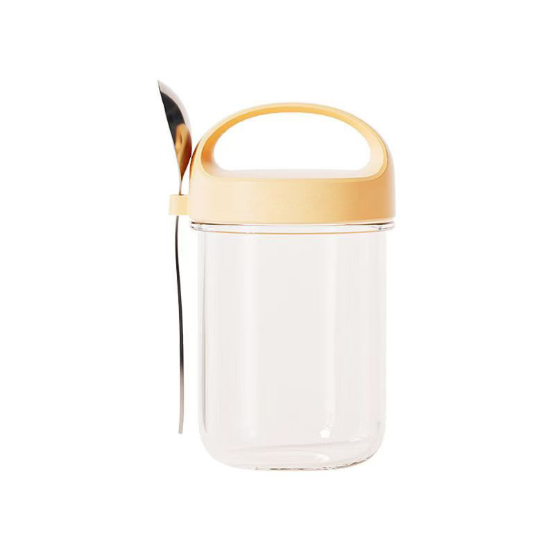 Oatmeal Breakfast Cup Glass Large Mouth Sealed Jar for Work Home Kitchen Living Room Whole Grain Milk Soy Milk Cup with