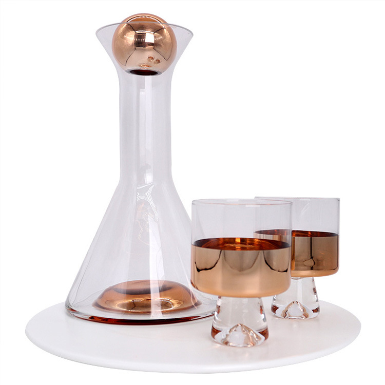 Simple Cool Water Kettle suit Household Amber Cold Water Cup Large Capacity Juice Cold Drink Glass Pot Water Liter Cold Water Kettle