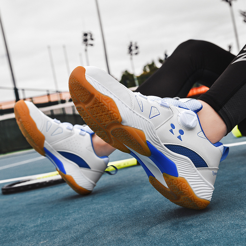 Competitive table tennis shoes badminton shoes tennis shoes lightweight sports shoes men and women breathable rotating buttons wholesale and retail