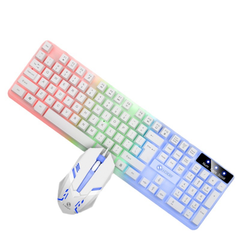 Li magnesium GTX350 luminous keyboard and mouse set mechanical feel electronic competition wired keyboard and mouse set English packaging