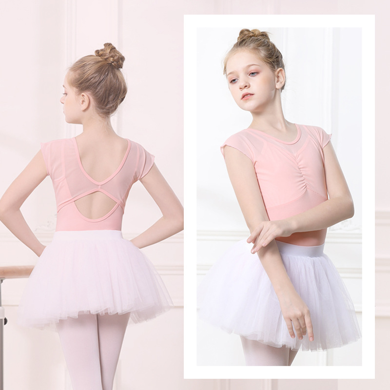 Children's Dance White Veil Skirt Girls' Skirt Short Skirt Dancing Ballet Tutu Skirt Practice Skirt Dancing Dress Skirt