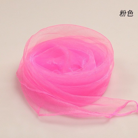 Kindergarten performance dance performance small silk scarf small square candy color solid color gauze wholesale