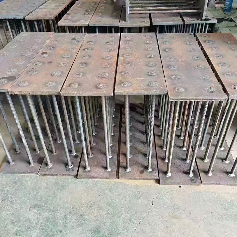 Customized Bridge Guardrail Bracket Base Embedded Parts Wholesale Hot-Dip Galvanized Curtain Wall Accessories Welded Cage Processing Steel Plate